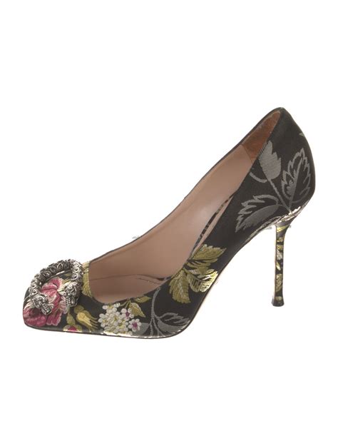 Gucci Dionysus Accent Satin Pumps 